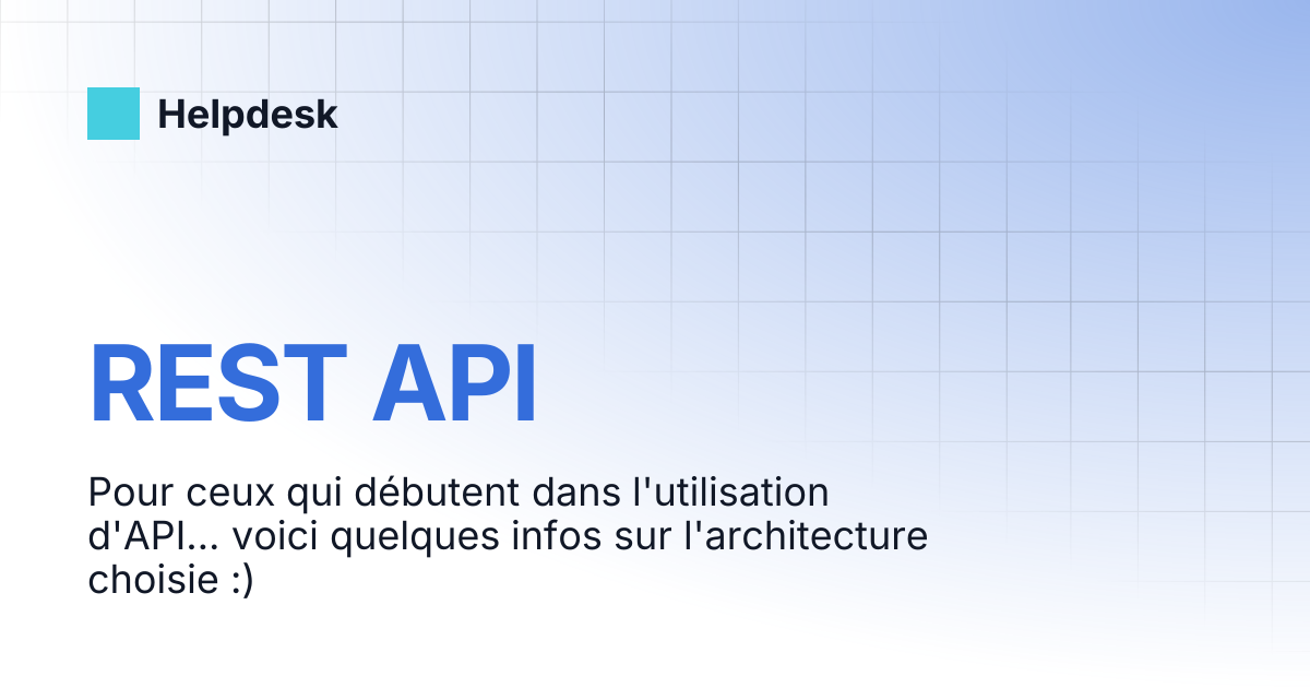 REST API | Helpdesk